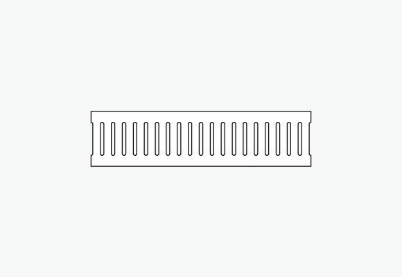 S1-125H25LD slotted trench grate