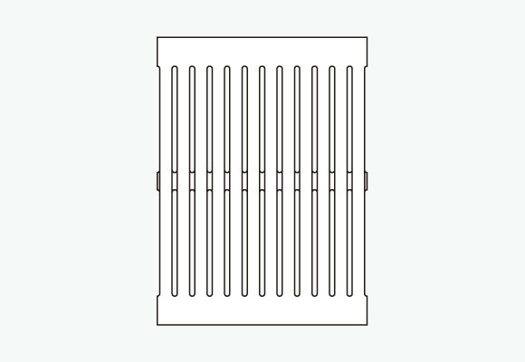 C5-500H35LD slotted trench grate
