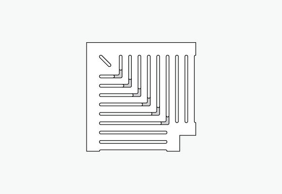 90 C2-H25LD slotted trench grate