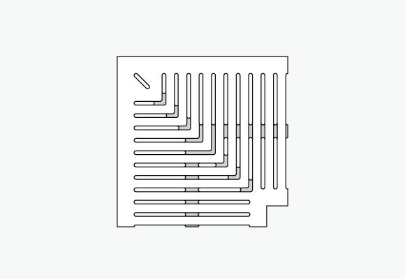 90 C3-H25LD slotted trench grate