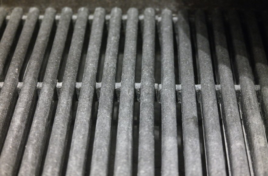 Close up Jonite bathroom grates have rounded edges that aid in effective drainage Changi Airport Jewel