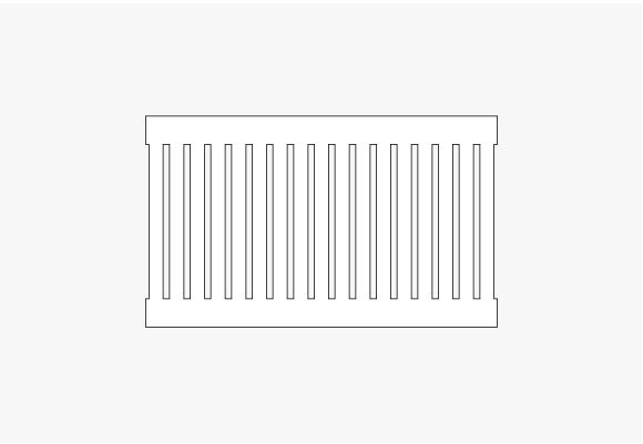 Square-Slots-300 modern trench grate