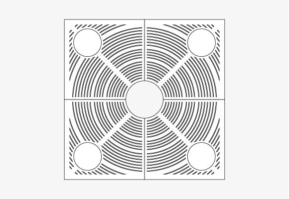 Concentric S2000/350 tree grate with light port