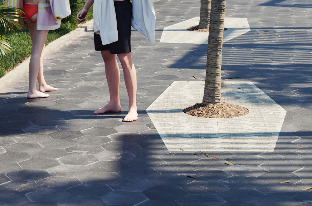 ADA-compliant reinforced stone tree grates