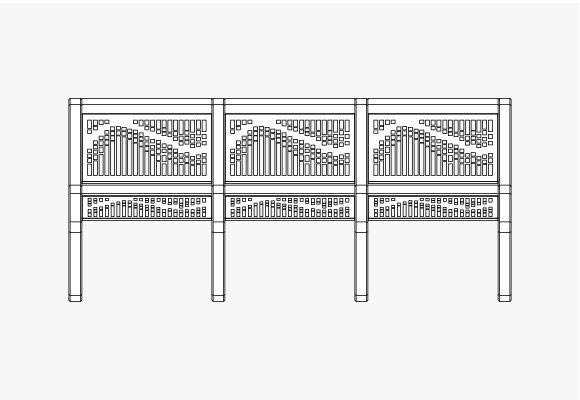 BR 300-3 Seater bench