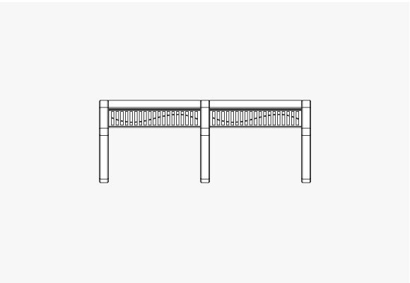 SS 210-2 Seater bench