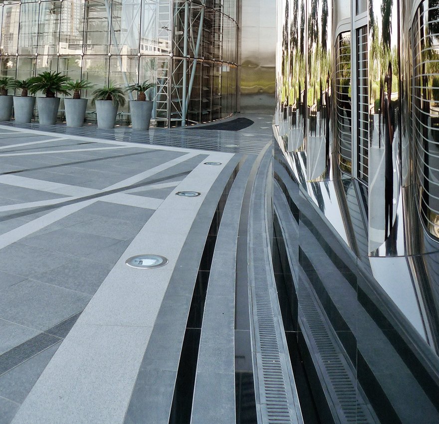 Jonite Projects- Reconstituted Stone Trench Grates Armani Hotel