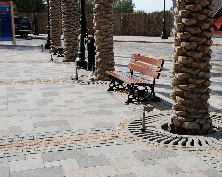 Reinforced stone Wheels collection design Jonite tree grates