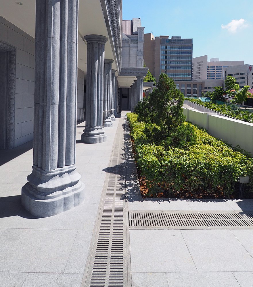 Jonite channel and trench grates in Novena Church Singapore