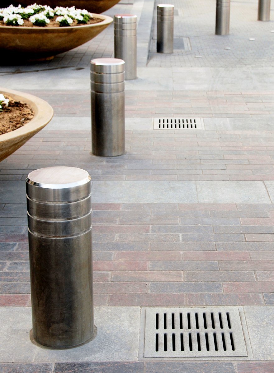 Jonite stone reinforced sump covers used in Burjside Boulevard