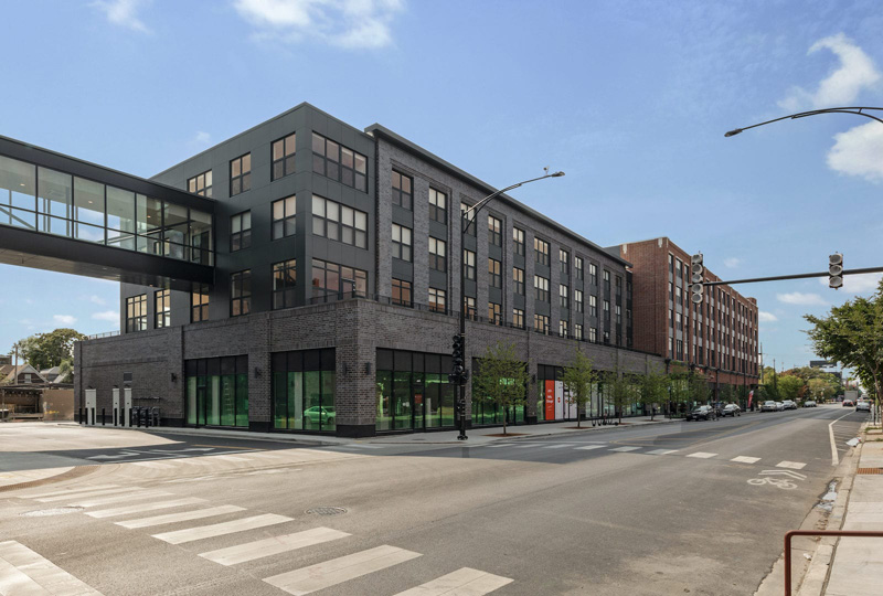 exterior view of Logan Square Apartments