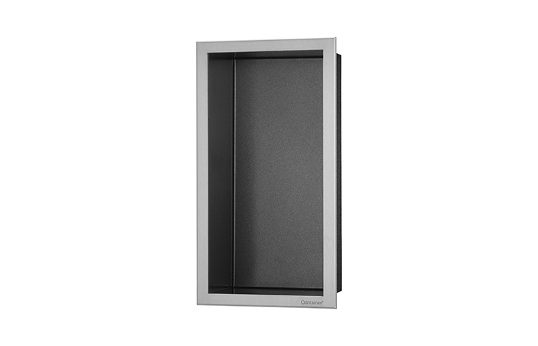 BOX-15X30X10-A wall niche in brushed stainless steel