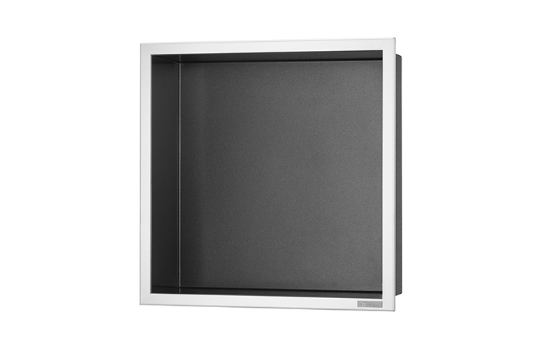BOX-30x30x10-PA wall niche in polished stainless steel