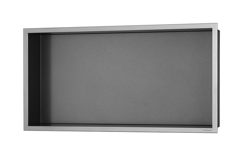 BOX-60x30x10-A wall niche in brushed stainless steel