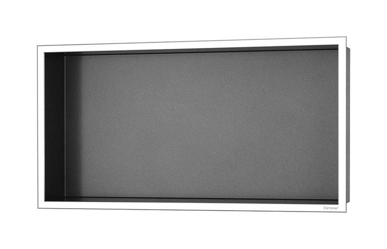 BOX-60x30x10-PA wall niche in polished stainless steel