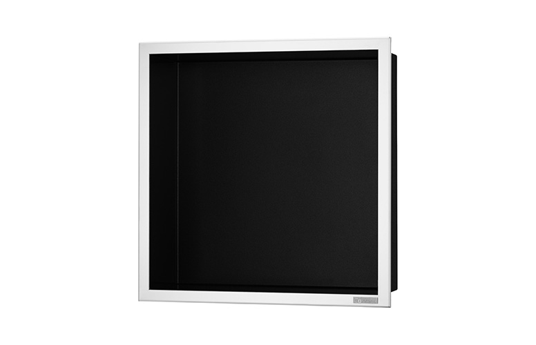 BOX-30x30x10-PB wall niche in polished stainless steel