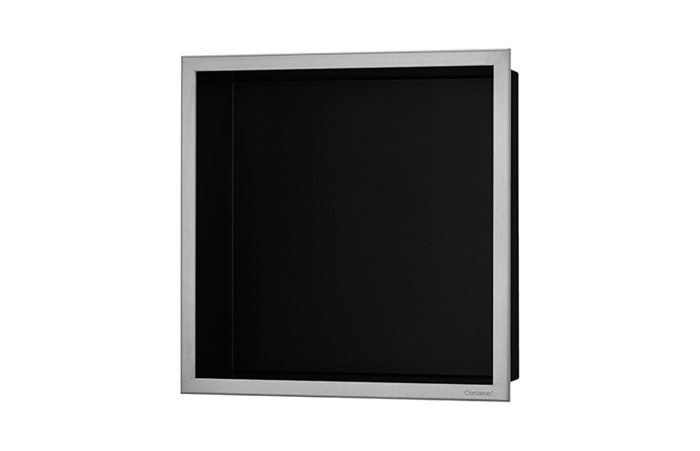 BOX-30x30x10-B wall niche in brushed stainless steel