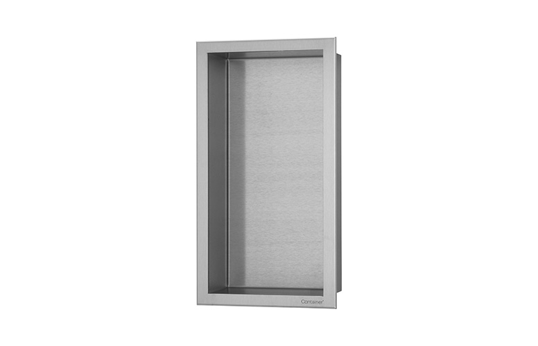 BOX-15x30x10 wall niche in brushed stainless steel