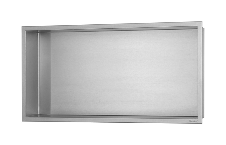 BOX-60x30x10 wall niche in brushed stainless steel