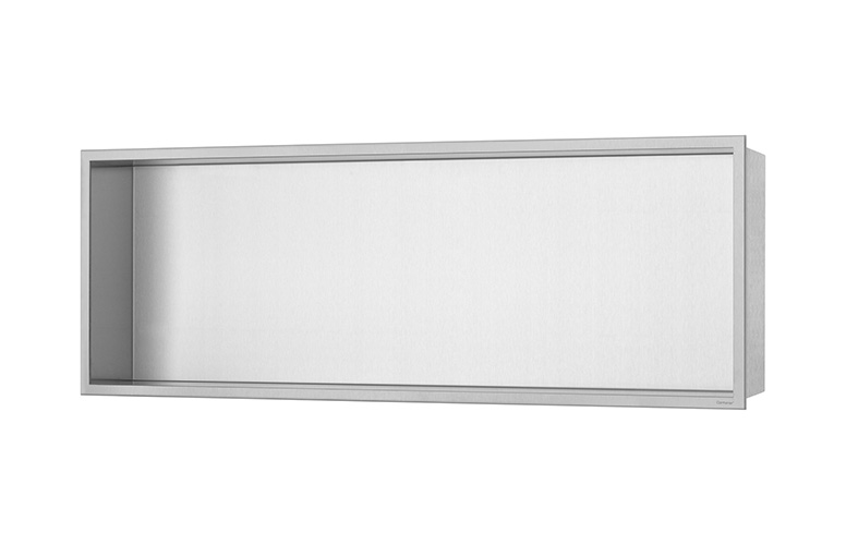 BOX-90x30x10 wall niche in brushed stainless steel