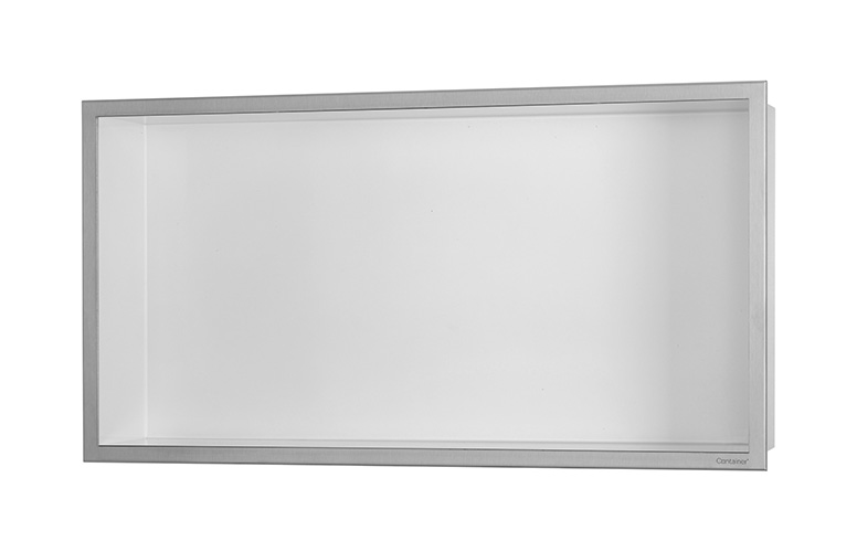 BOX-60x30x10-W wall niche in brushed stainless steel
