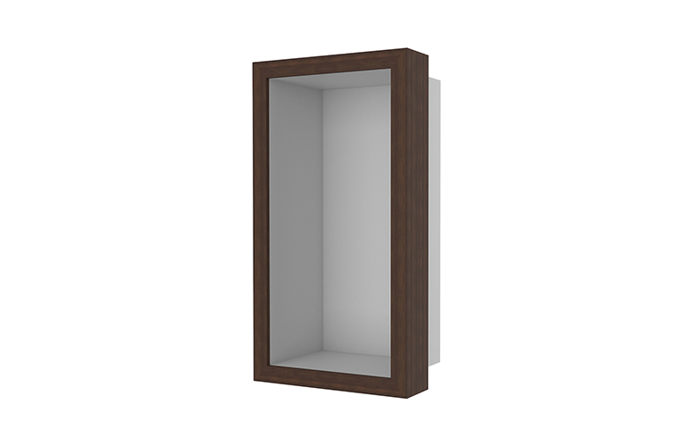 BOXW-15x30x10-W W-Box with oak-walnut frame finish