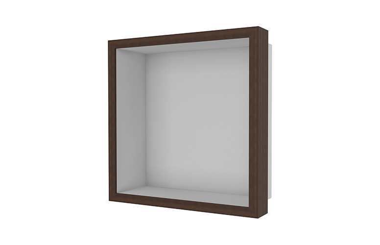 BOXW-30x30x10-W W-Box with oak-walnut frame finish