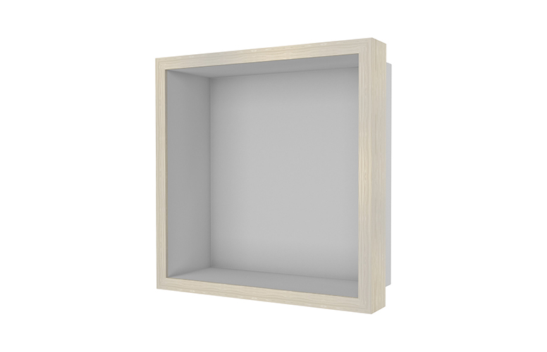 BOXW-30x30x10-OWW W-Box with oak-white wash frame finish