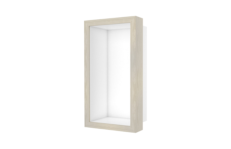 BOXW-15x30x10-WOWW W-Box with oak-white wash frame finish