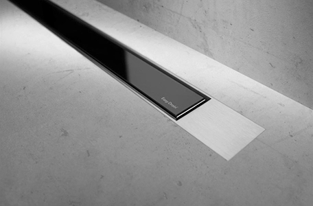 Modulo Design Z-2 shower drain in black glass