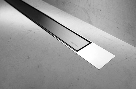 Modulo Design Z-2 shower drain in brushed stainless steel