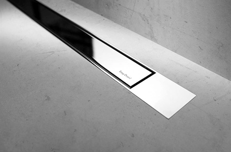 Modulo Design Z-2 shower drain in chrome-plated stainless steel