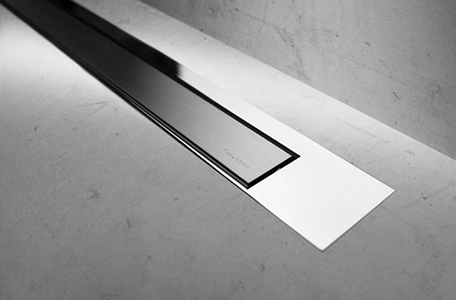 Modulo Design Z-3 shower drain in brushed stainless steel