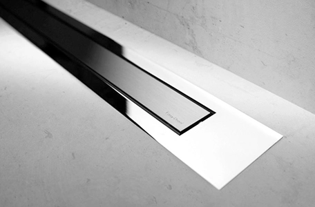 Modulo Design Z-4 shower drain in brushed stainless steel