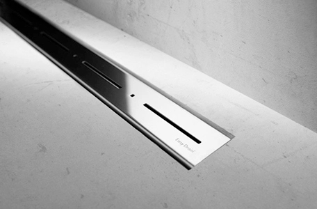 Modulo Basic shower drain in polished stainless steel