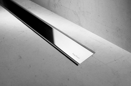 Modulo Basic shower drain in polished stainless steel
