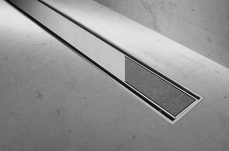 MTAFHOOGZ-M Modulo TAF High shower drain in brushed stainless steel