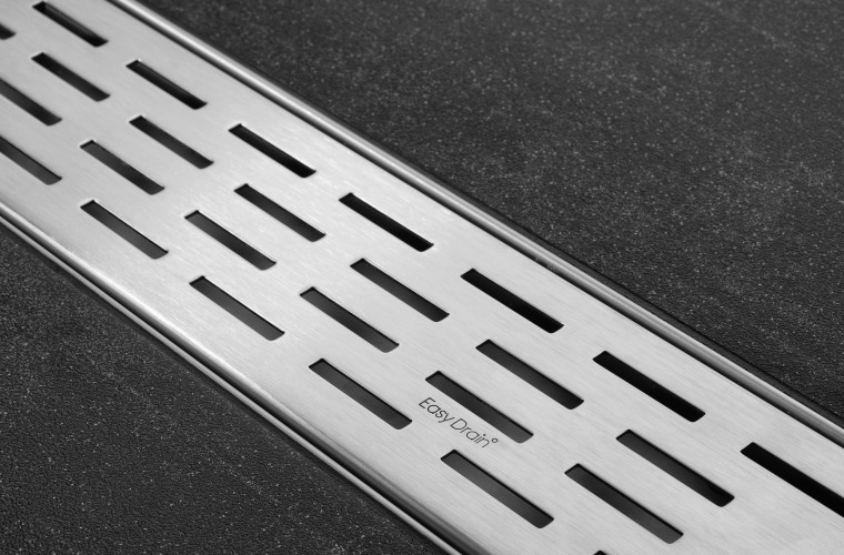 EDMI-EDF Multi Fixt shower drain in brushed stainless steel