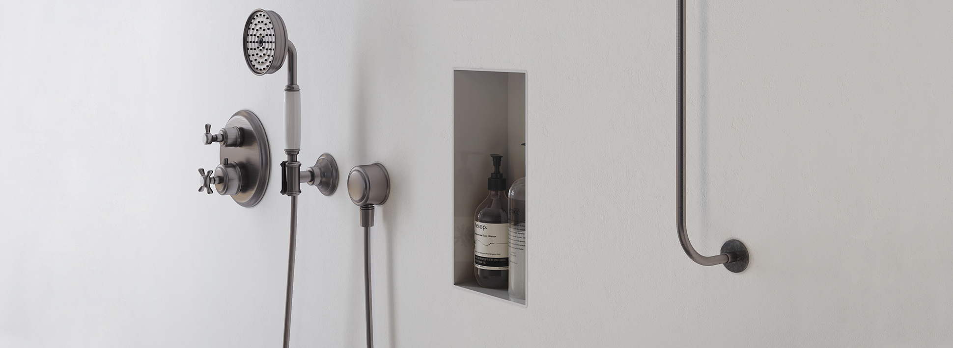 ESS wall niche in shower