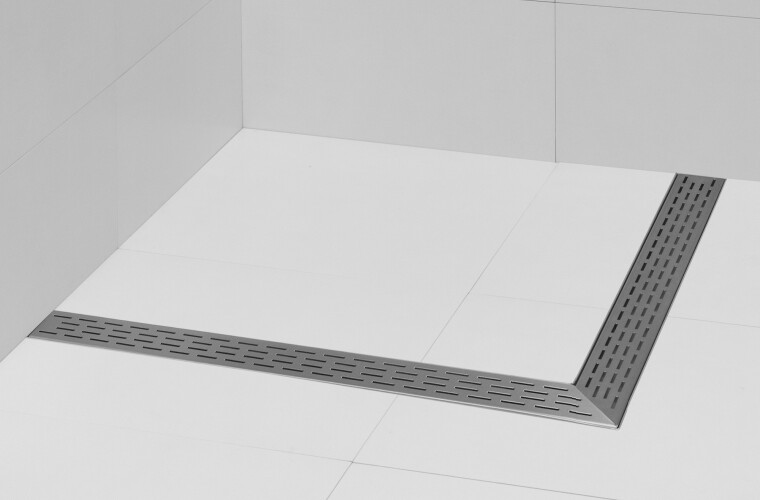 EDMHOEK Square Multi shower drain in brushed stainless steel