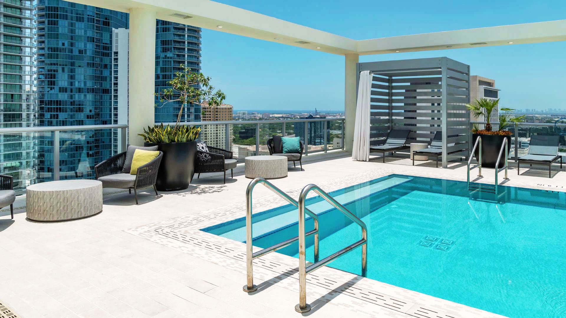 rooftop swimming pool at 4 West Las Olas