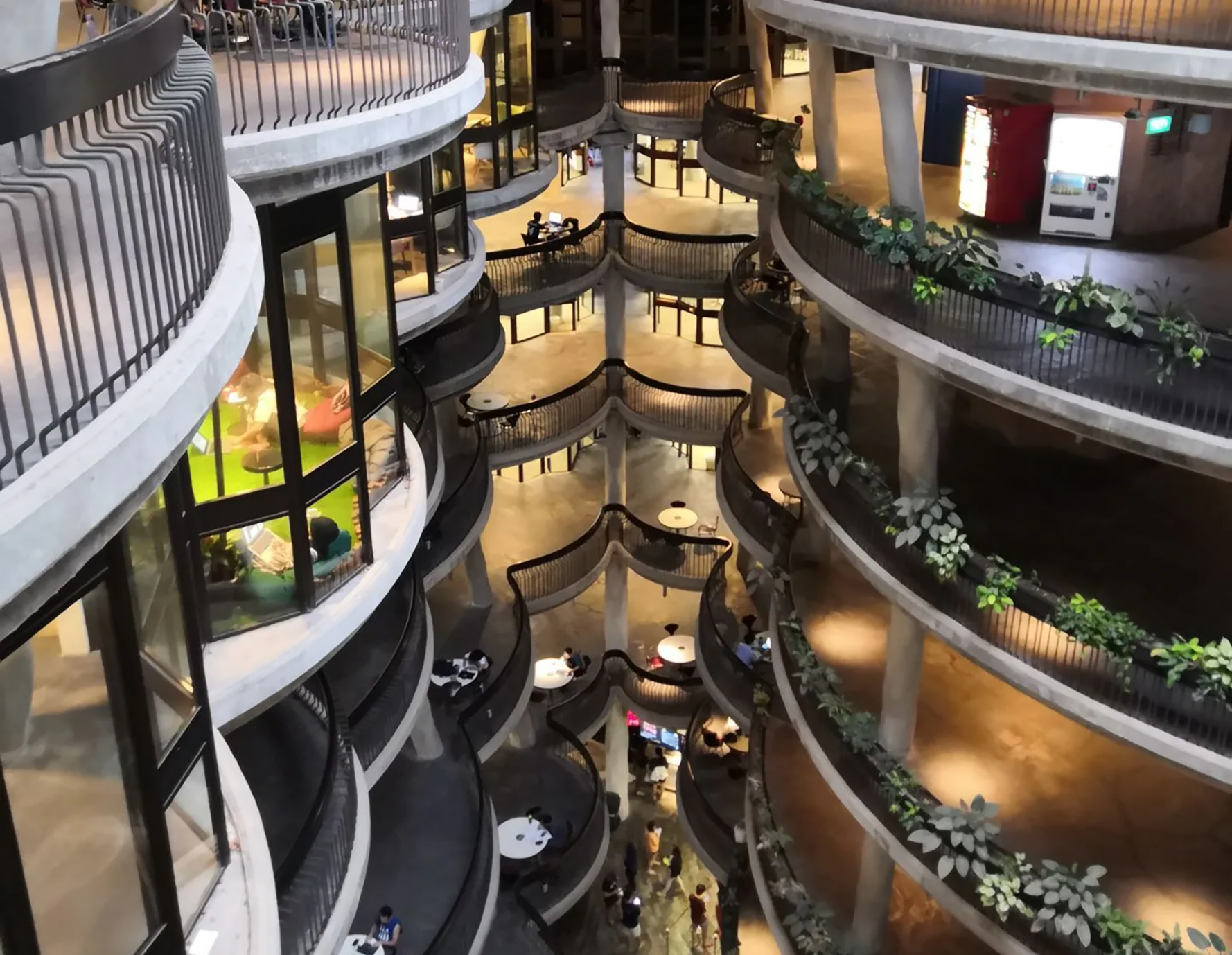 view of the interior of the NTU Learning Hub