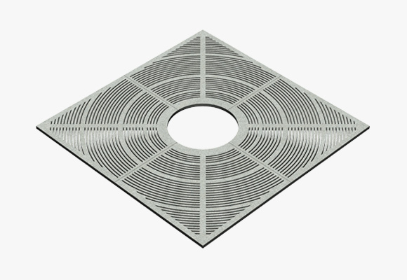 ADA Concentric 6.6' tree grate